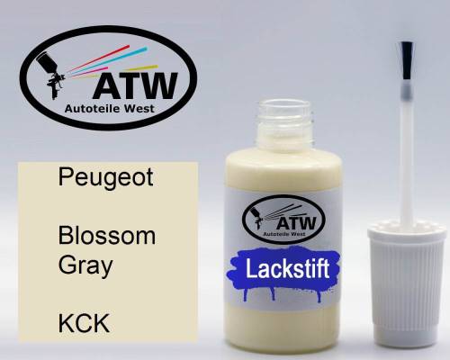 Peugeot, Blossom Gray, KCK: 20ml Lackstift, von ATW Autoteile West.